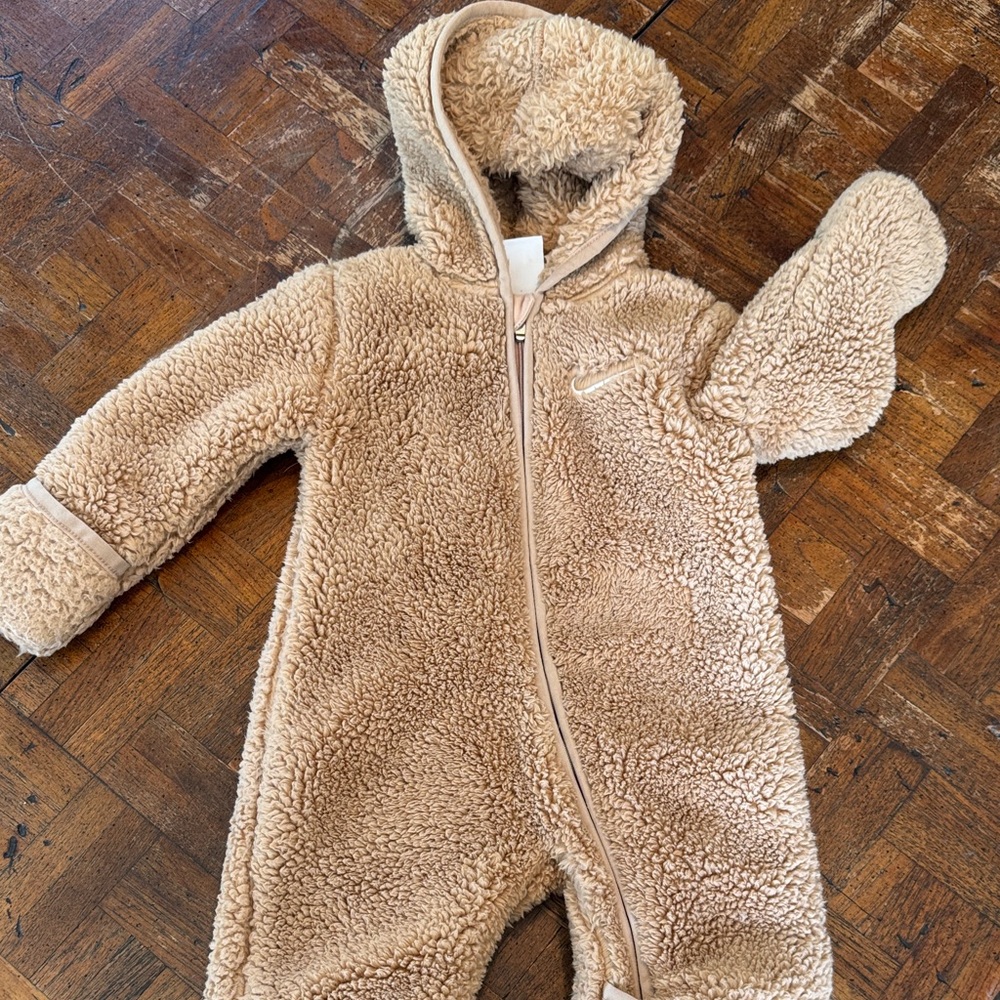 Nike Tan Sherpa Kids Footie